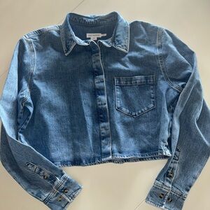 Good American Cropped Blue Jean Jacket